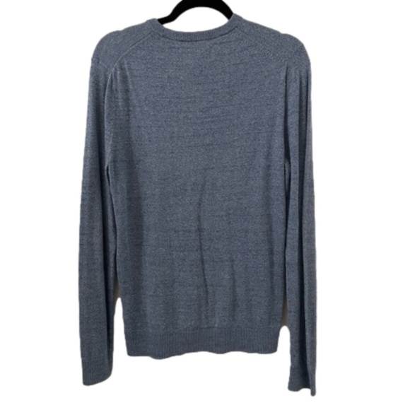 Abercrombie & Fitch Blue Long Sleeve Crewneck Sweater Size Medium Ribbed - Picture 4 of 5